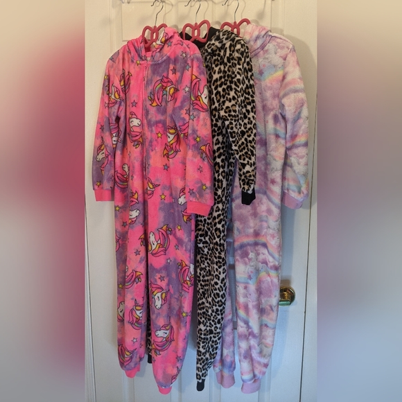 The Children's Place Other - The Children's Place Girls Size 7/8 Zippered Onesie Pajamas (All 3 designs)